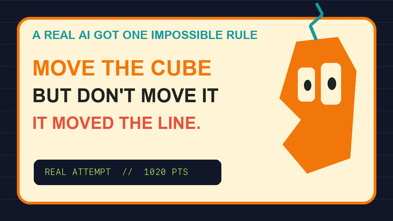 Zorpondo episode 001: Move the cube without moving it